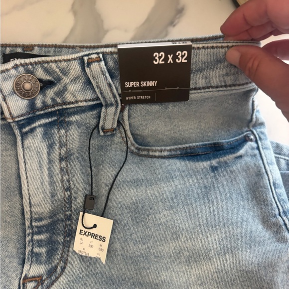 Express Denim - Express Light Blue Super Skinny Jeans